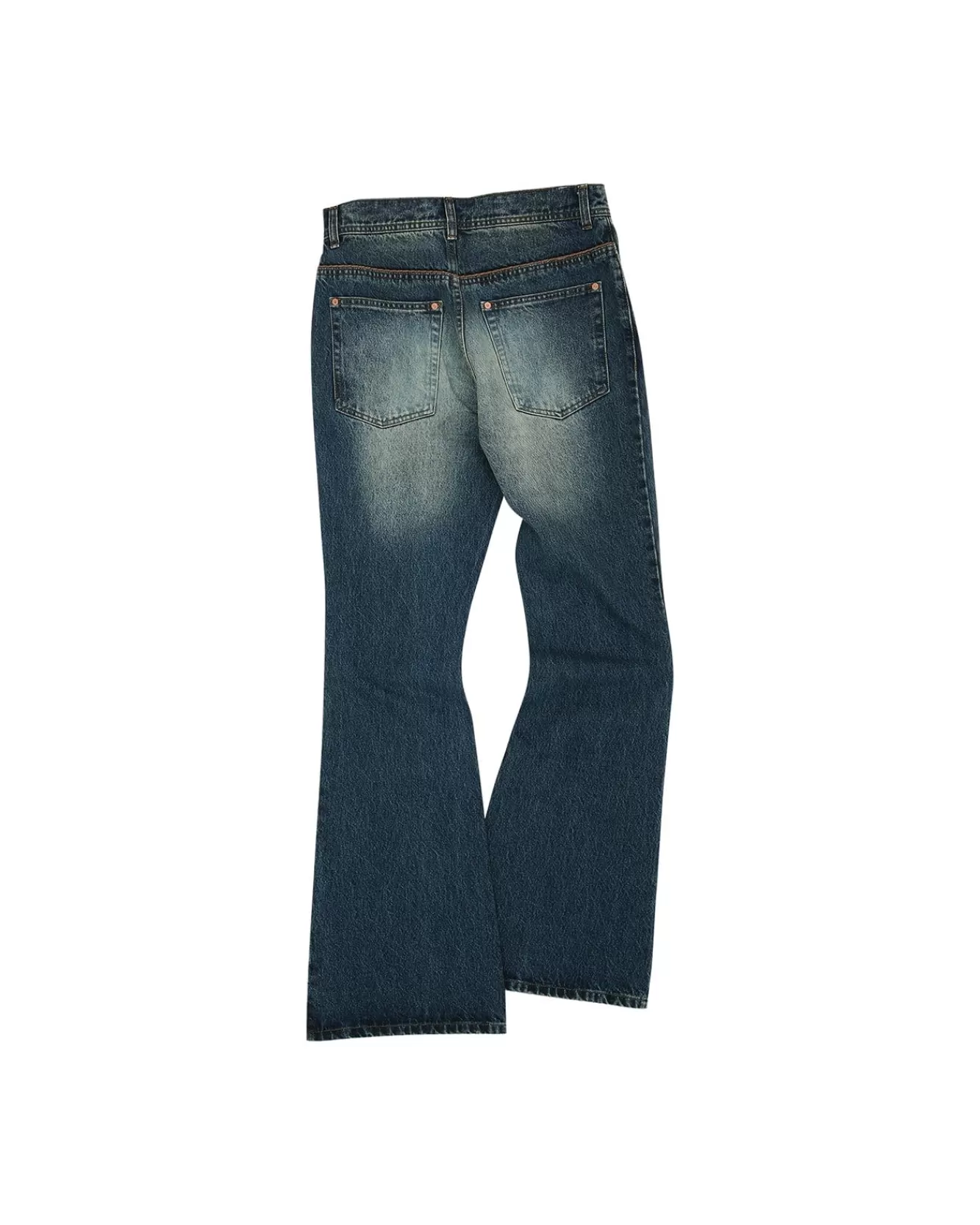 Men Andersson Bell Vintage Washed Bootscut Jeans Apa579M(Dark Blue)