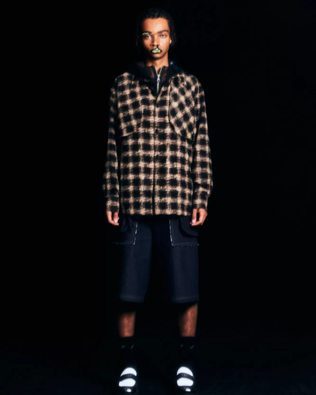 Men Andersson Bell Wasser Sheer Checked Shirts Atb950M(Black)