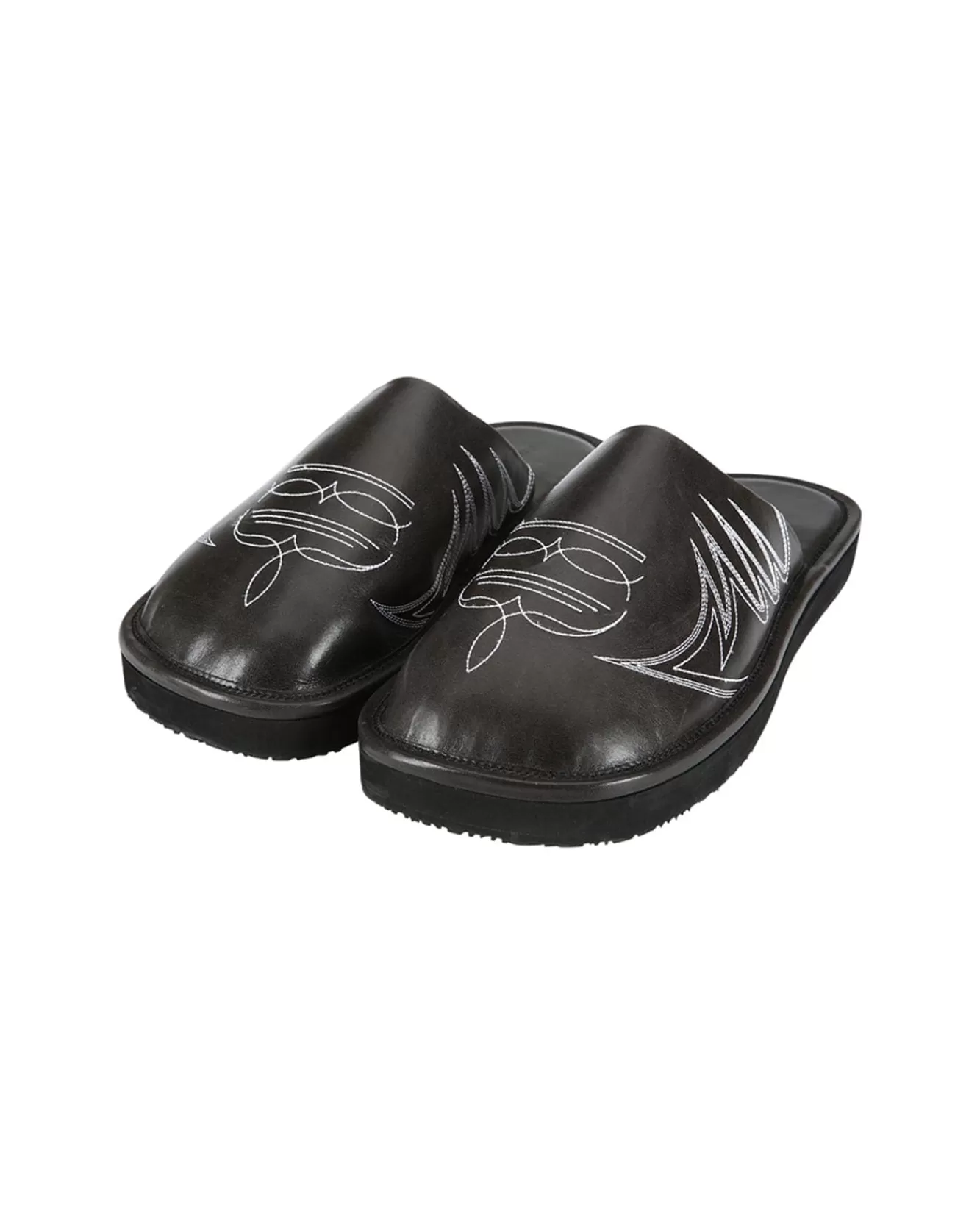 Men Andersson Bell Western Mule Slippers Aaa338M(Black)