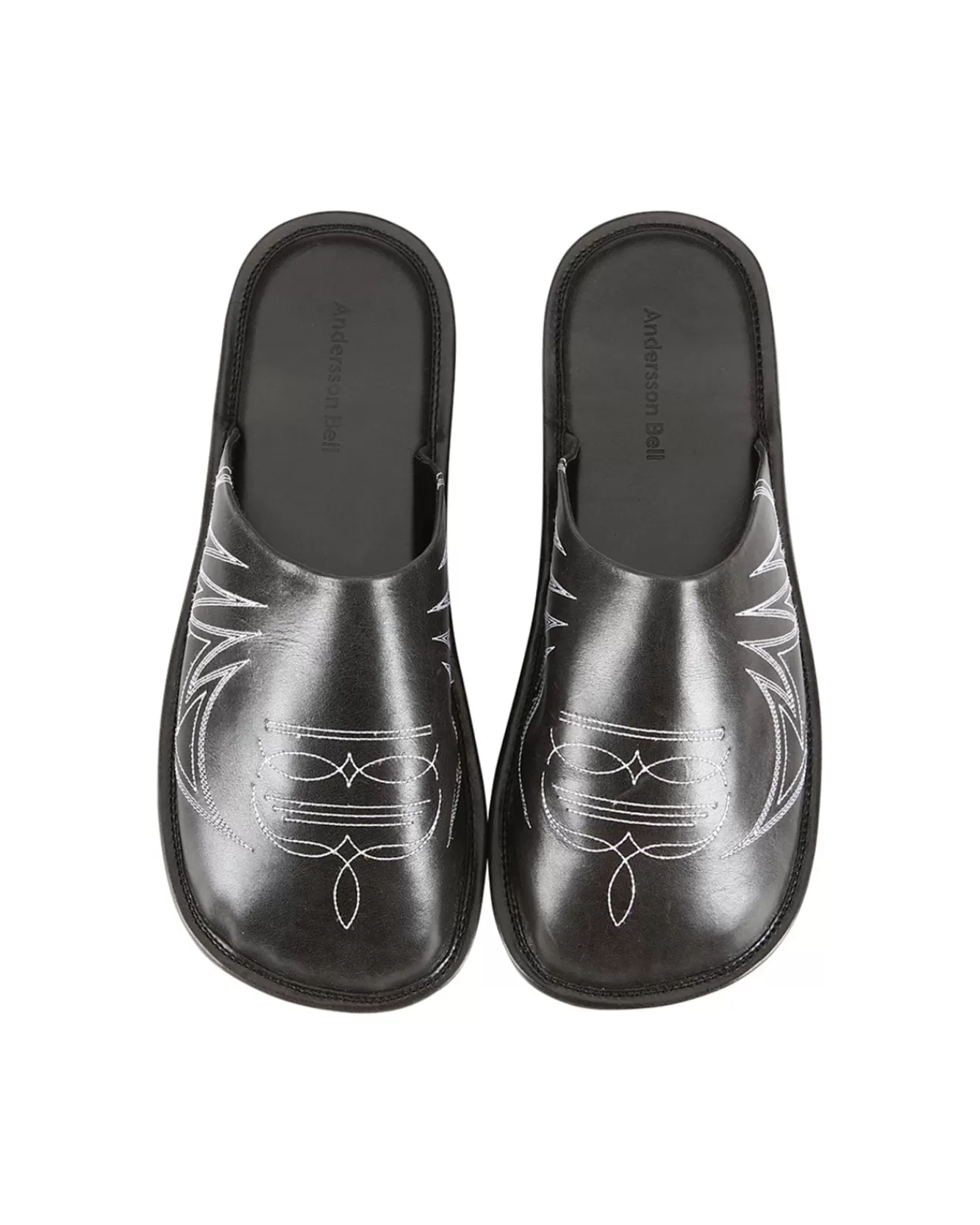 Men Andersson Bell Western Mule Slippers Aaa338M(Black)