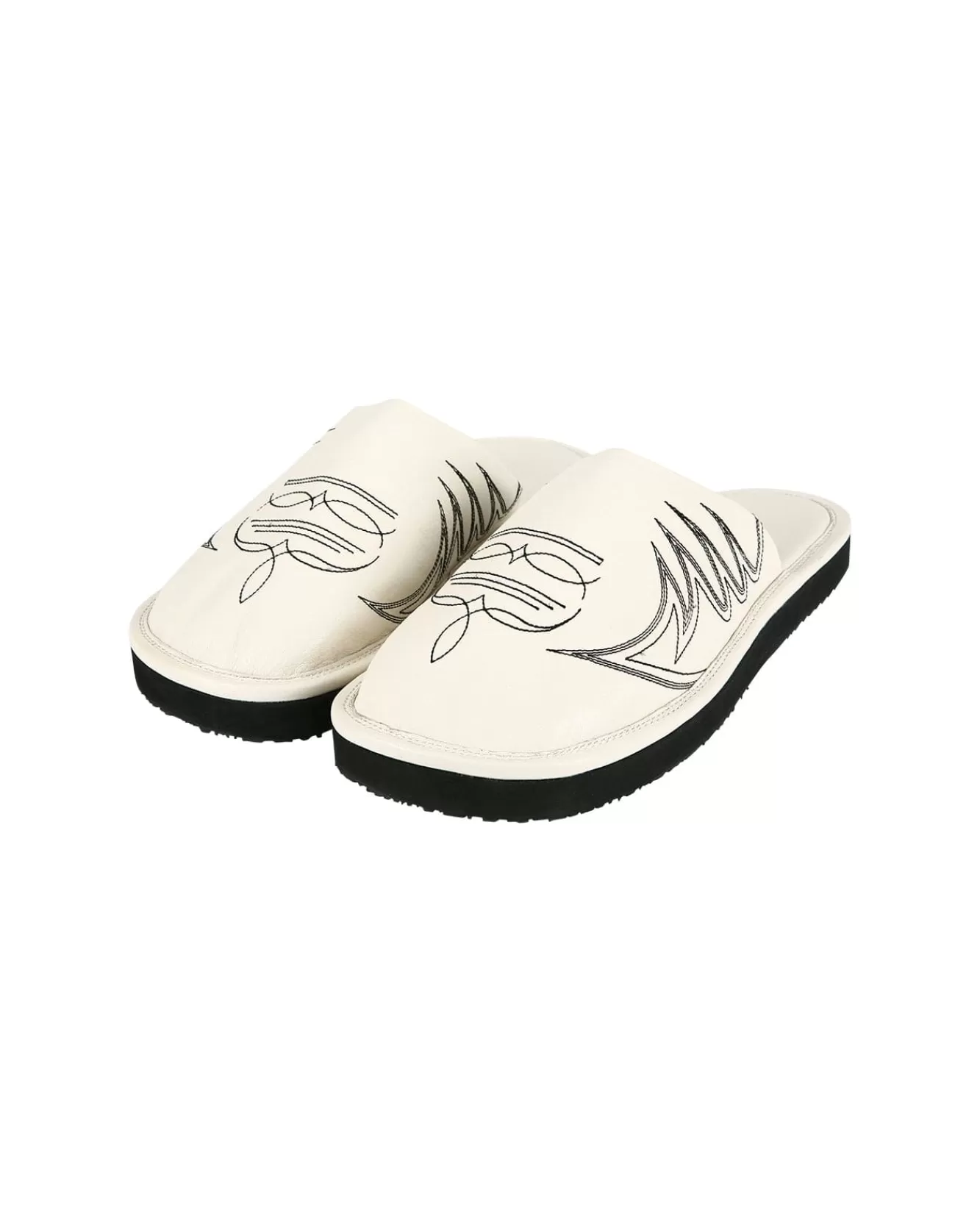 Men Andersson Bell Western Mule Slippers Aaa338M(White)