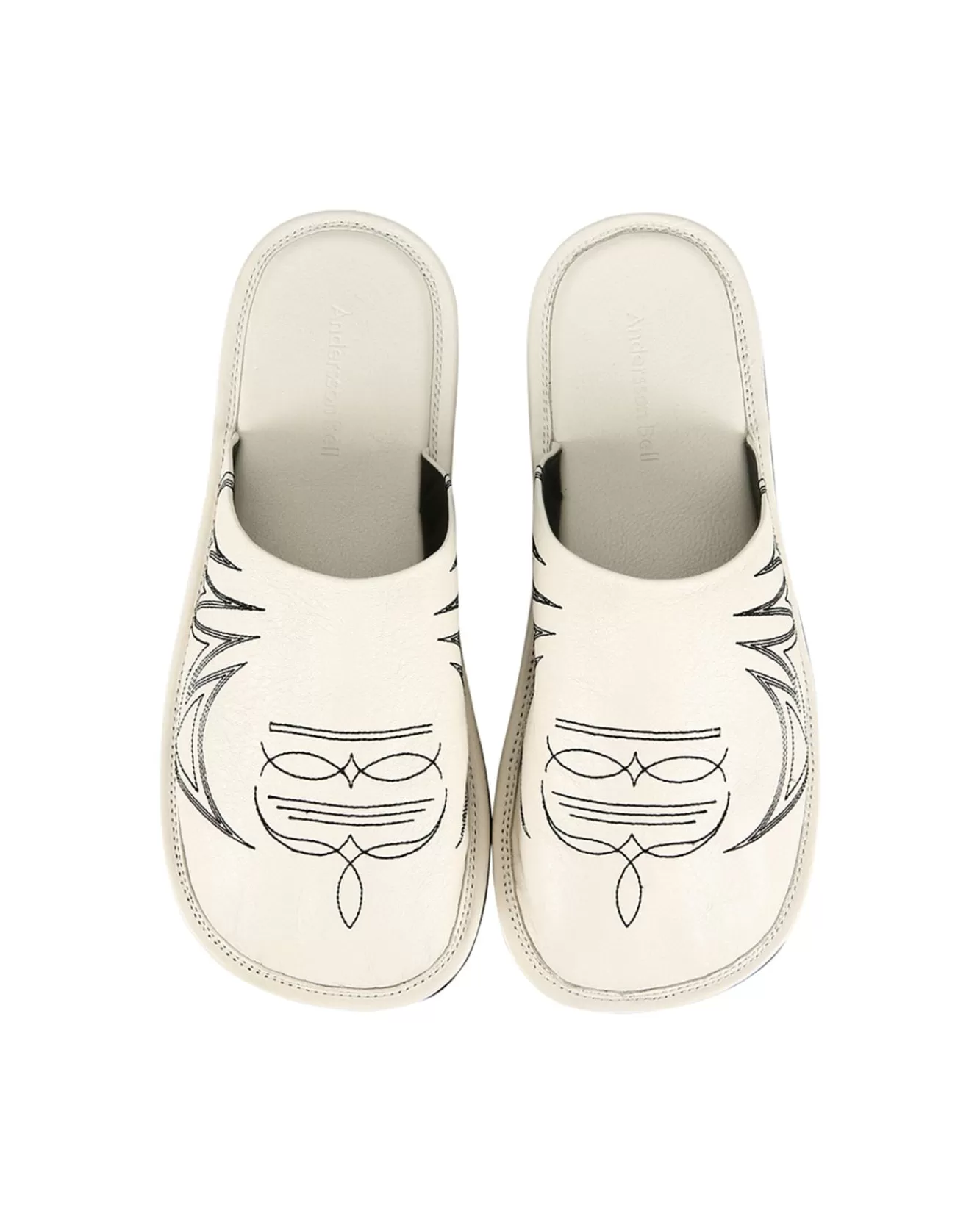 Men Andersson Bell Western Mule Slippers Aaa338M(White)