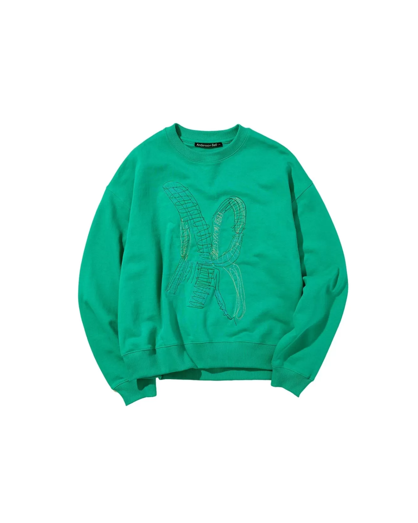 Women Andersson Bell (Women) (Essential) Unisex New Ab Logo Embroidery Sweatshirt Atb899U(Green)