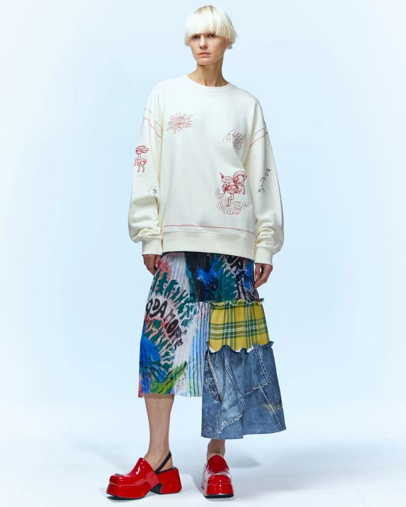 Women Andersson Bell (Women) (Essential) Unisex Shine Mushroom Sweatshirts Atb972U(Ivory)
